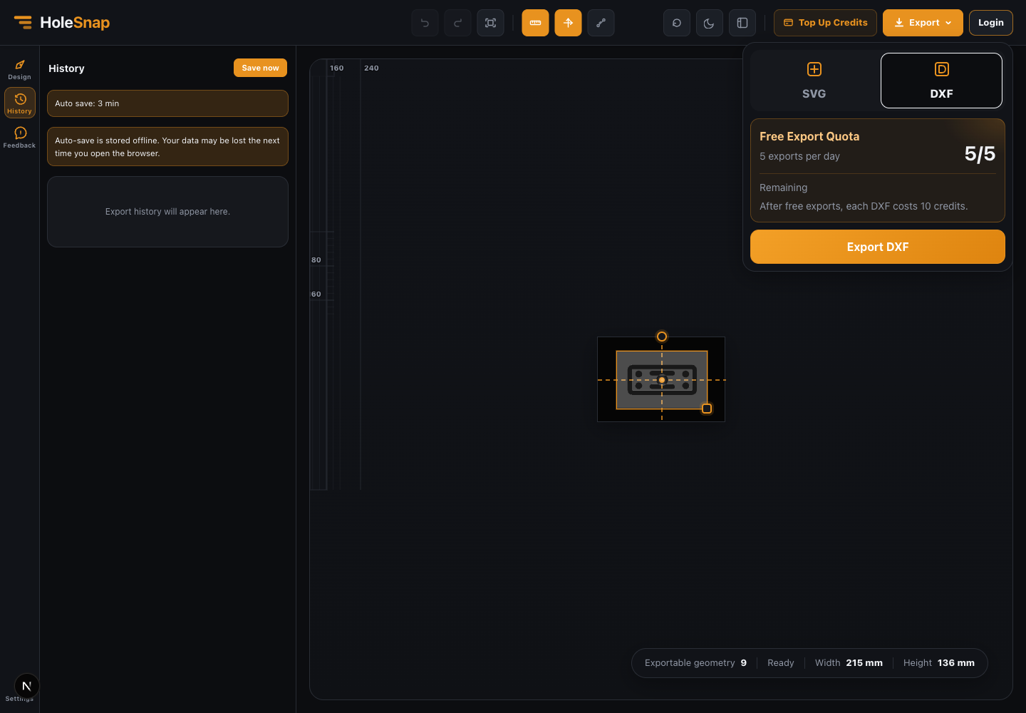 HoleSnap Workflow-Screenshot